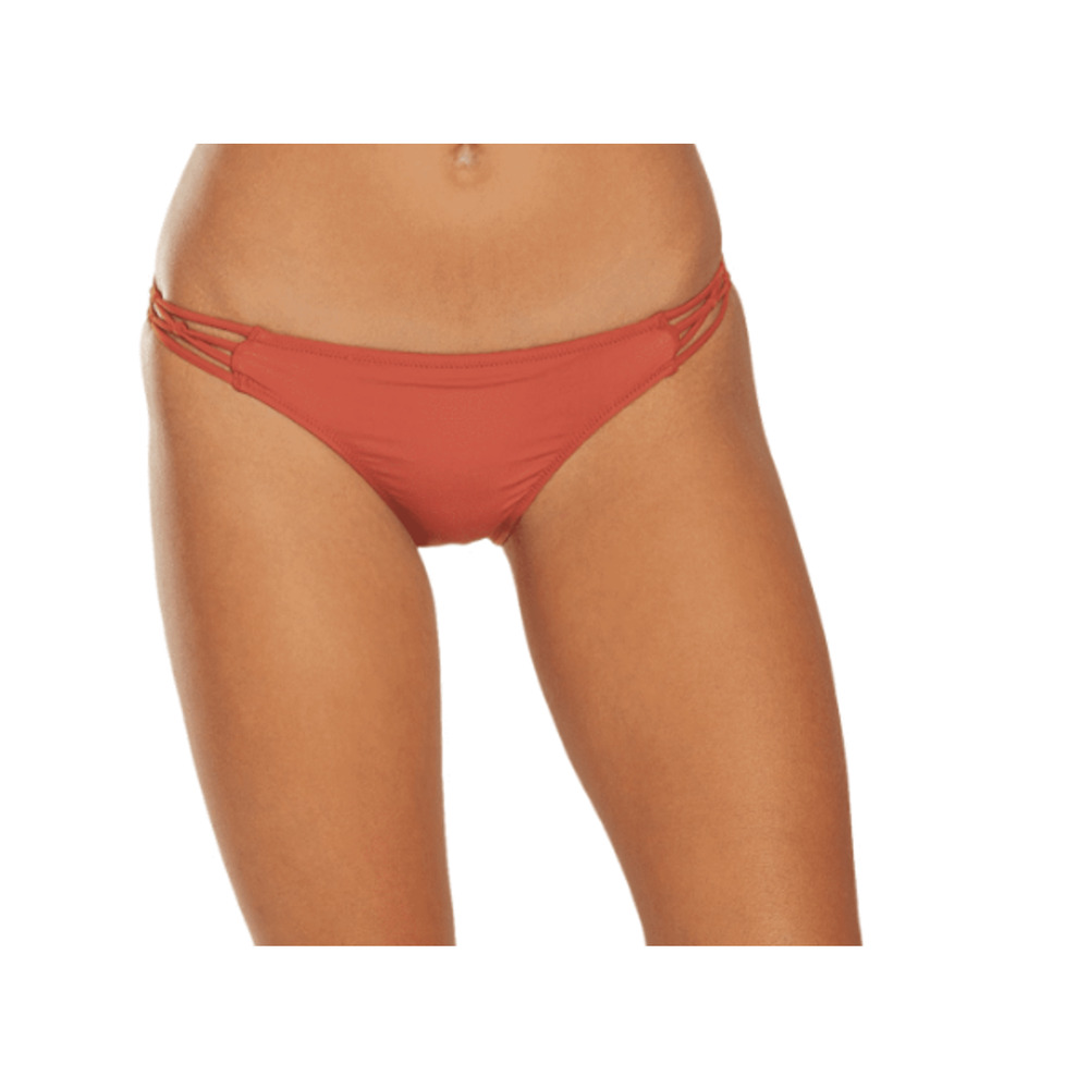 Volcom Junior Simply Solid Full Bikini Bottom Burnt Red Size M